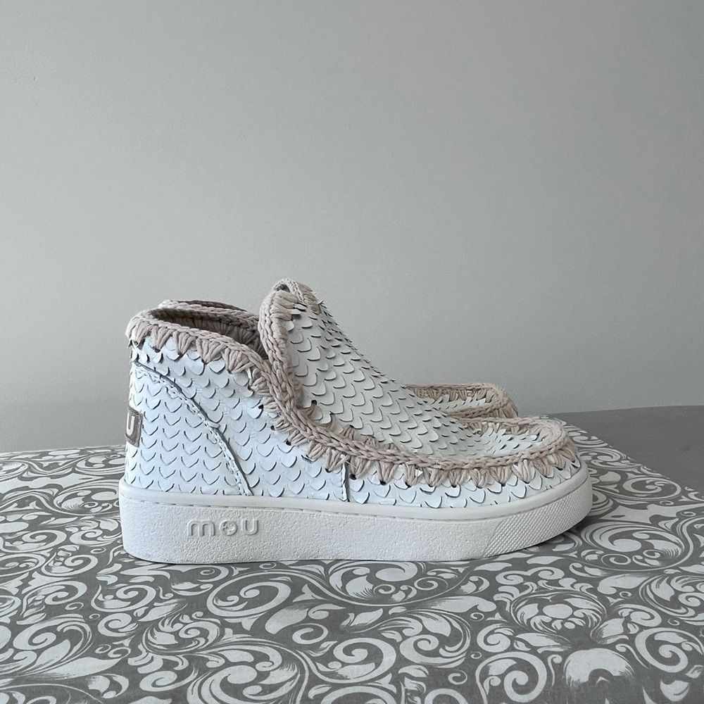 Mou Special Leather White Summer Eskimo Sneakers - Picture 7 of 7